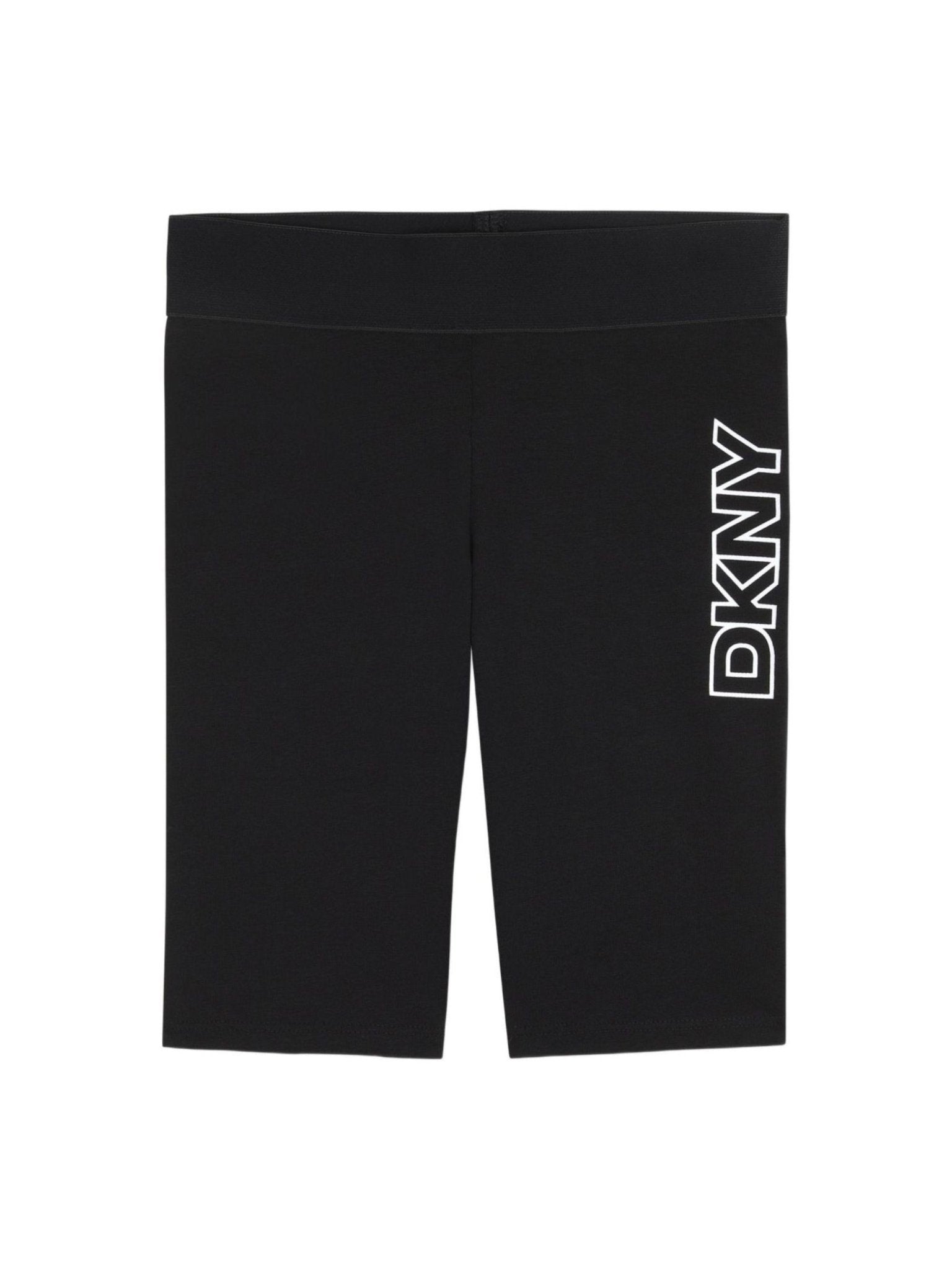 Shorts per bambina Dkny Kids nero con stampa logo - Rubino Kids