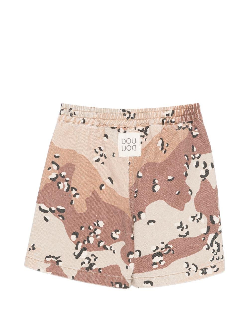 Shorts per bambina Douuod Kids multicolor con motivo camouflage - Rubino Kids