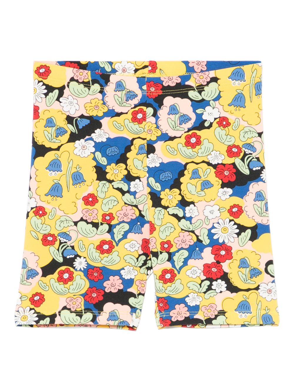 Shorts per bambina Mini Rodini multicolor con stampa floreale e elastico in vita - Rubino Kids