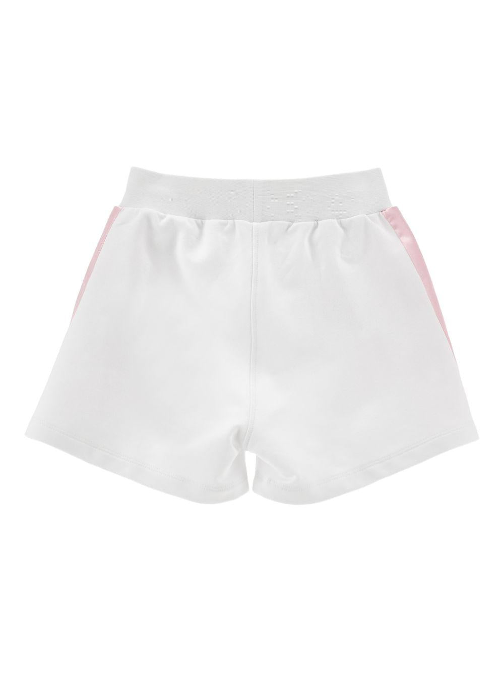 Shorts per bambina Monnalisa bianco con stampa a fiori - Rubino Kids
