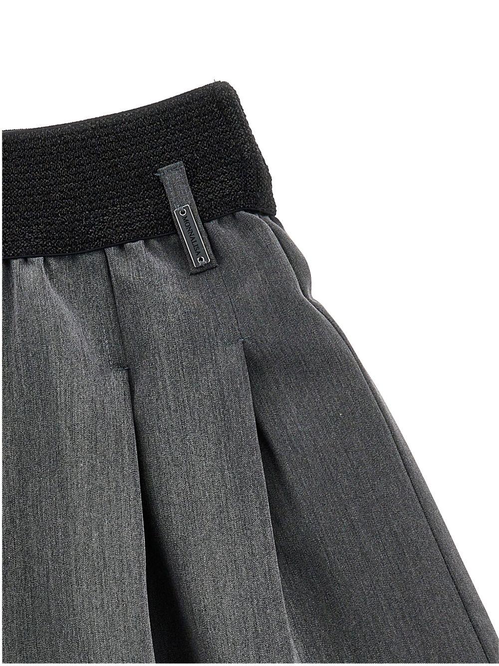 Shorts per bambina Monnalisa grigi con effetto stropicciato - Rubino Kids