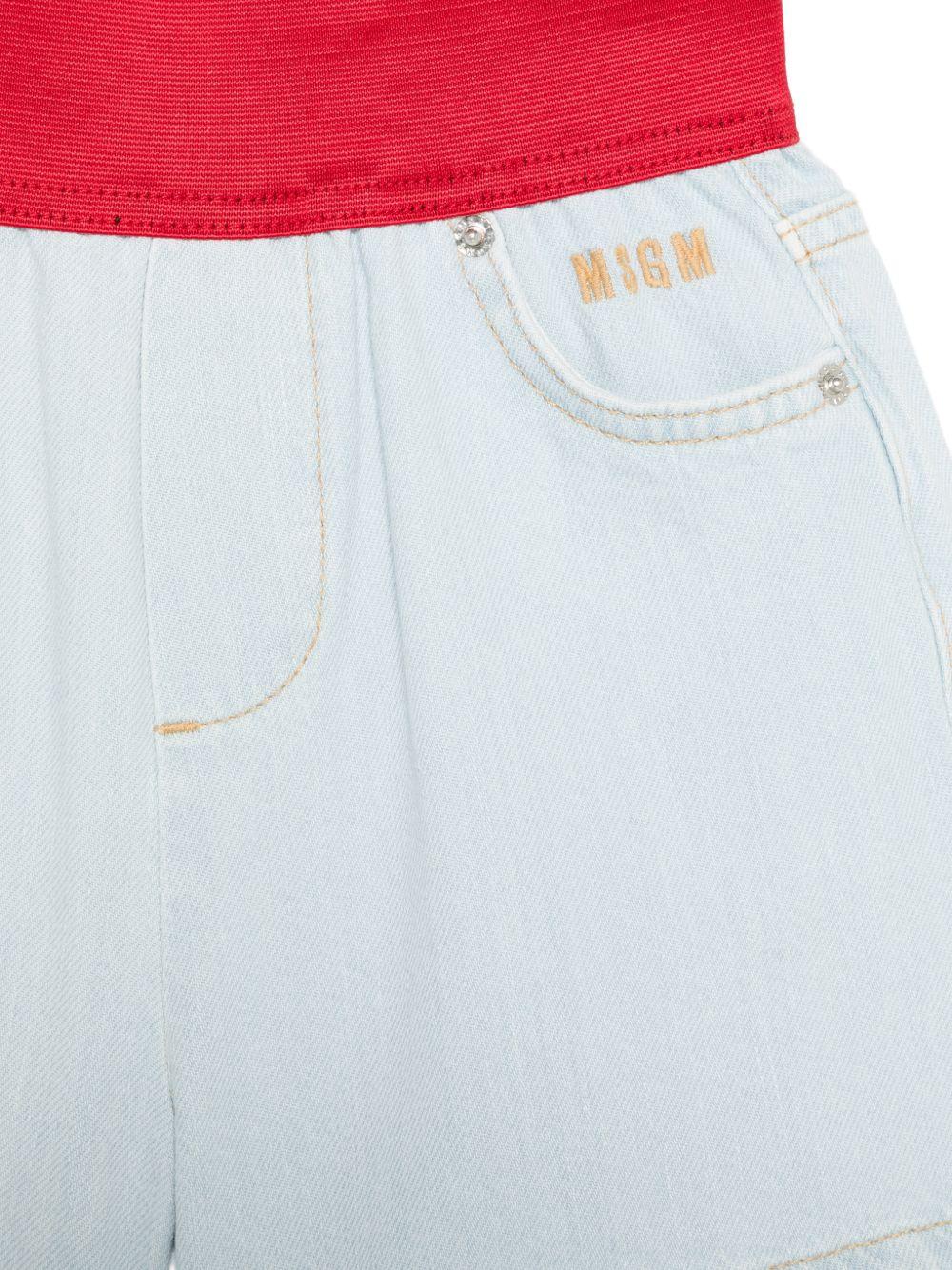 Shorts per bambina MSGM Kids multicolore con dettaglio logo - Rubino Kids