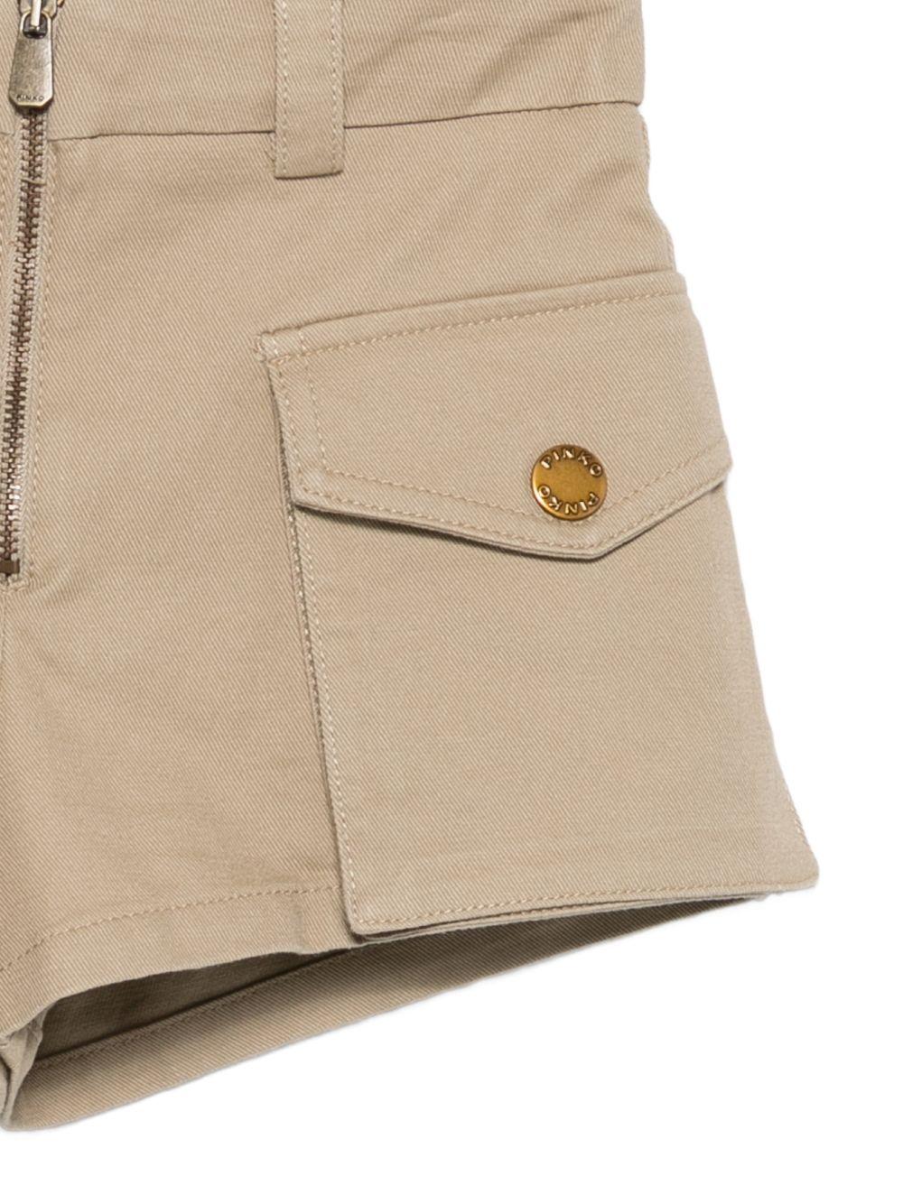 Shorts per bambina Pinko Kids beige con tasche - Rubino Kids