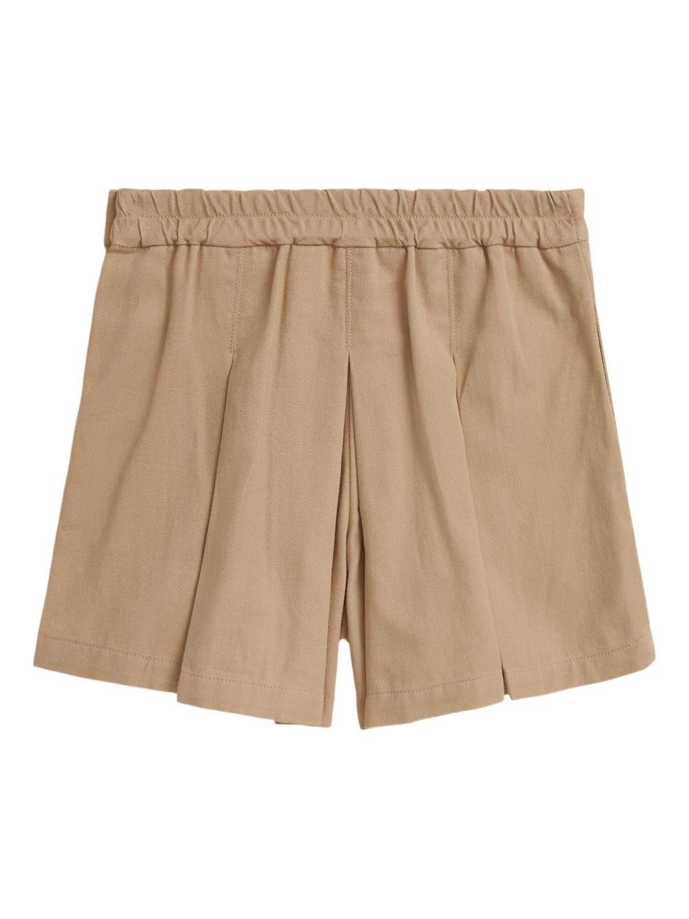 Shorts per bambina Polo Ralph Lauren Kids beige con pieghe sul davanti - Rubino Kids