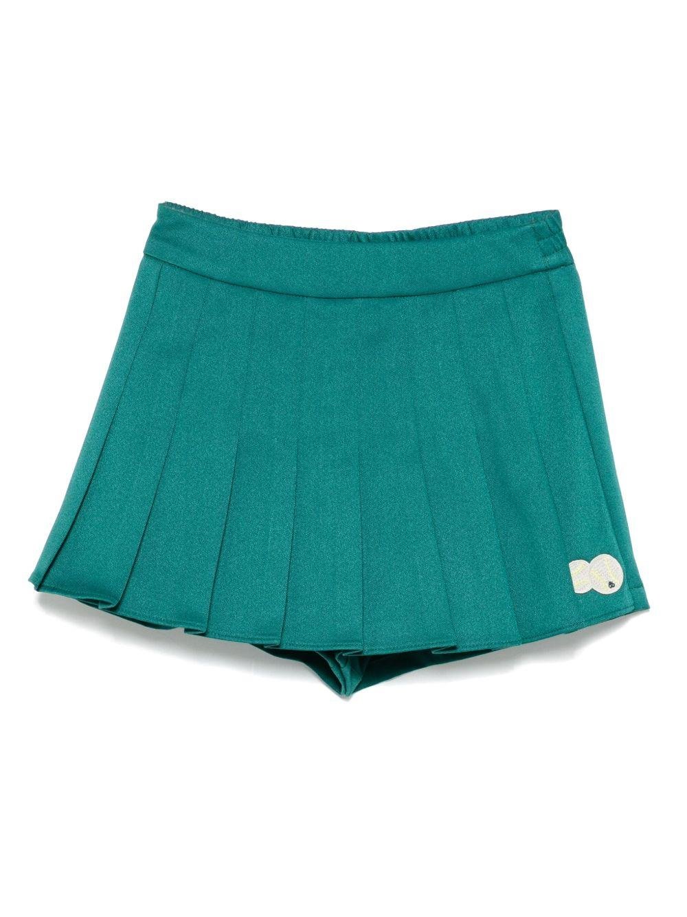 Shorts per bambina Scotch & Soda Kids verde effetto gonna plissettata - Rubino Kids