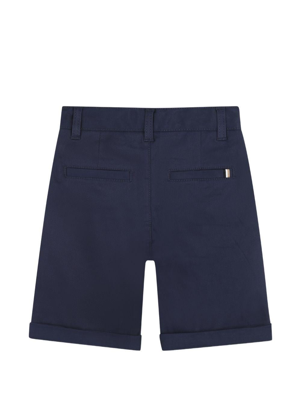 Shorts per bambino Boss Kids blu con risvolto - Rubino Kids