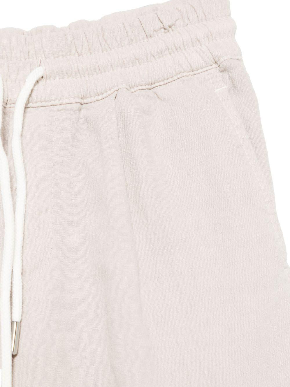 Shorts per bambino Brunello Cucinelli Kids beige con fiammatura - Rubino Kids