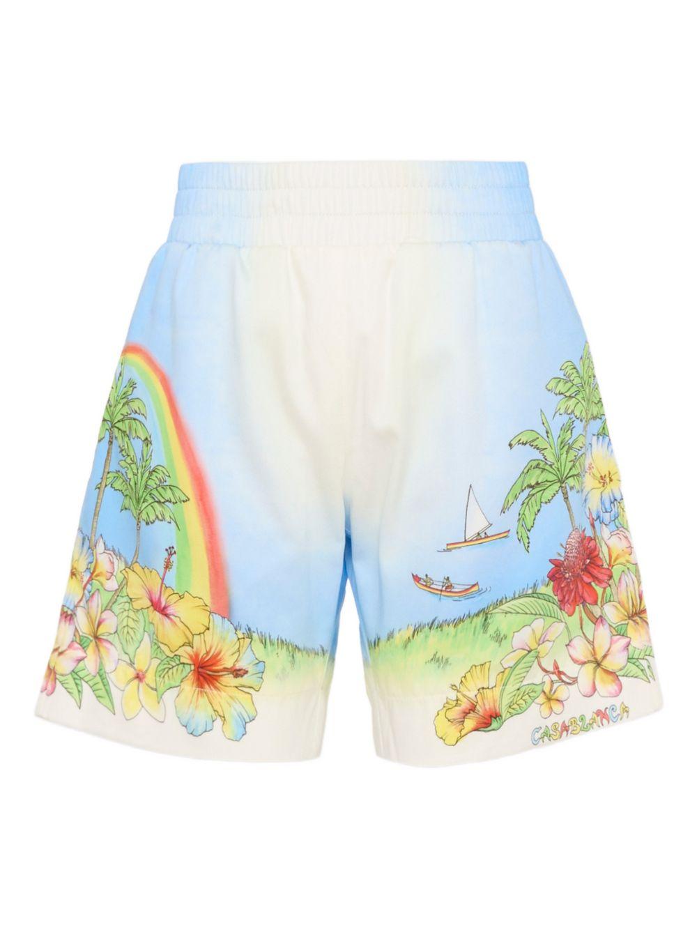 Shorts per bambino Casablanca Kids blu con stampa grafica - Rubino Kids