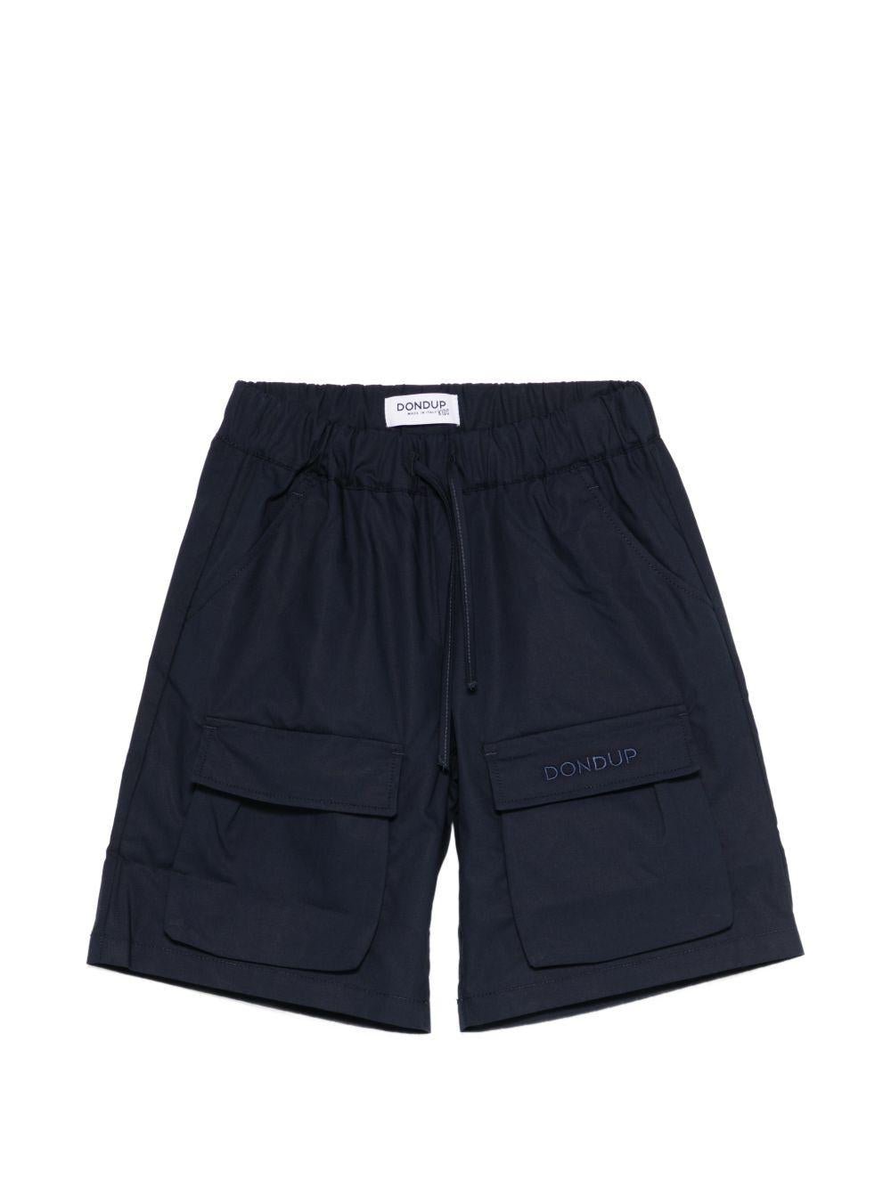 Shorts per bambino DONDUP Kids blu con logo ricamato - Rubino Kids