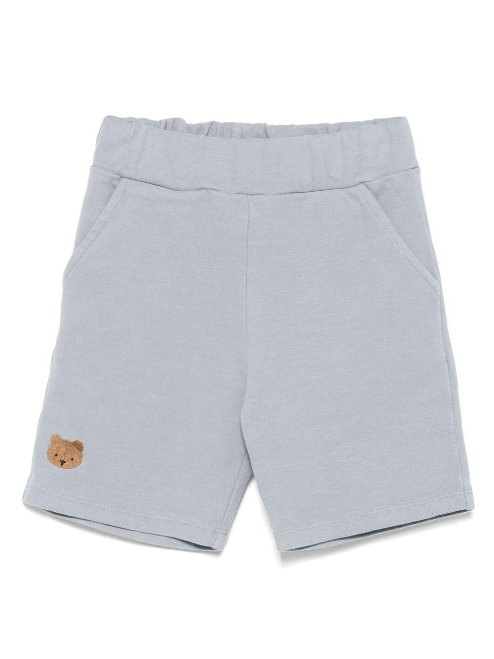 Shorts per bambino Donsje Ithri azzurro con motivo con ricamo - Rubino Kids