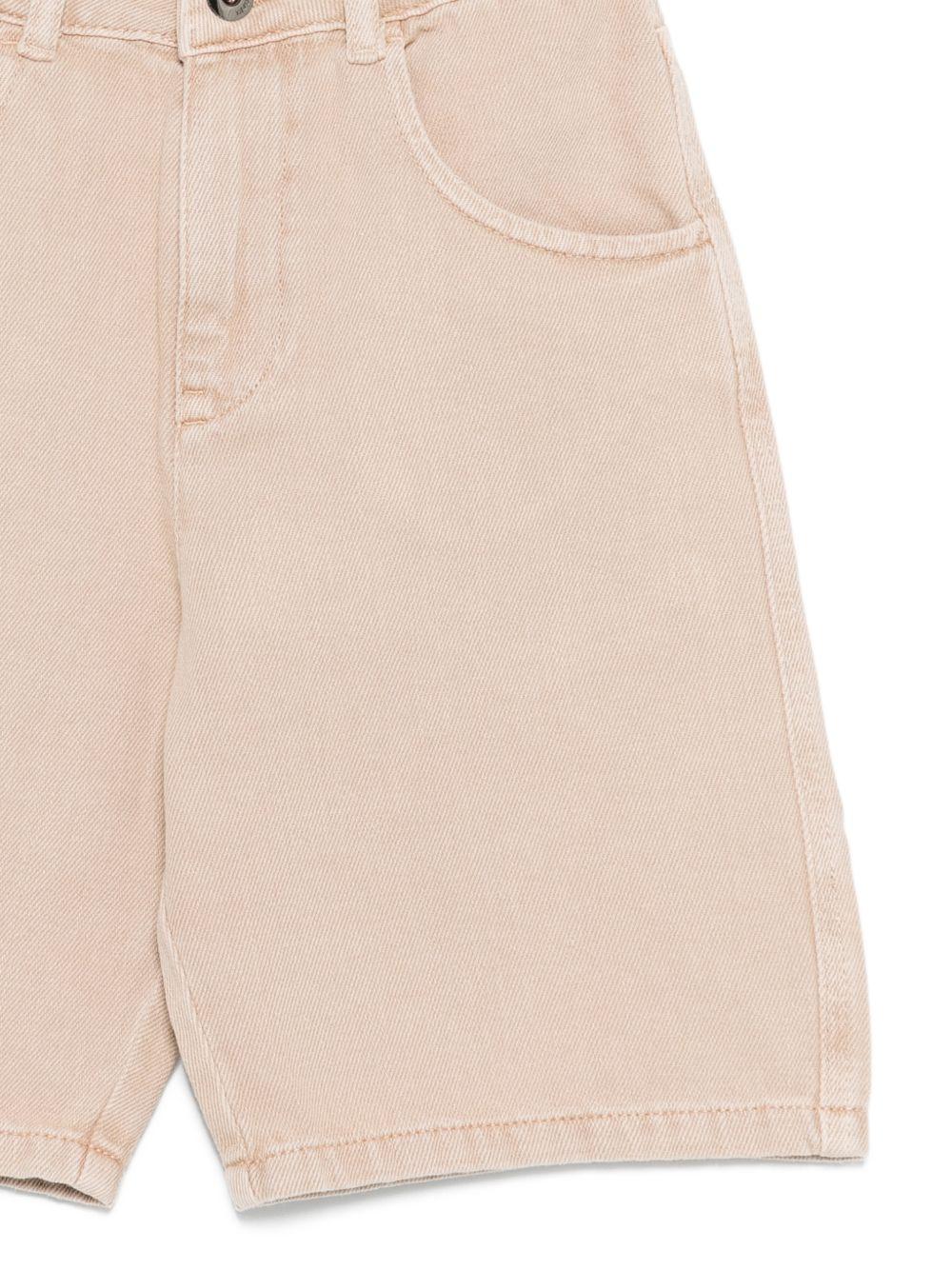 Shorts per bambino Emporio Armani Kids beige con tasche anteriori - Rubino Kids