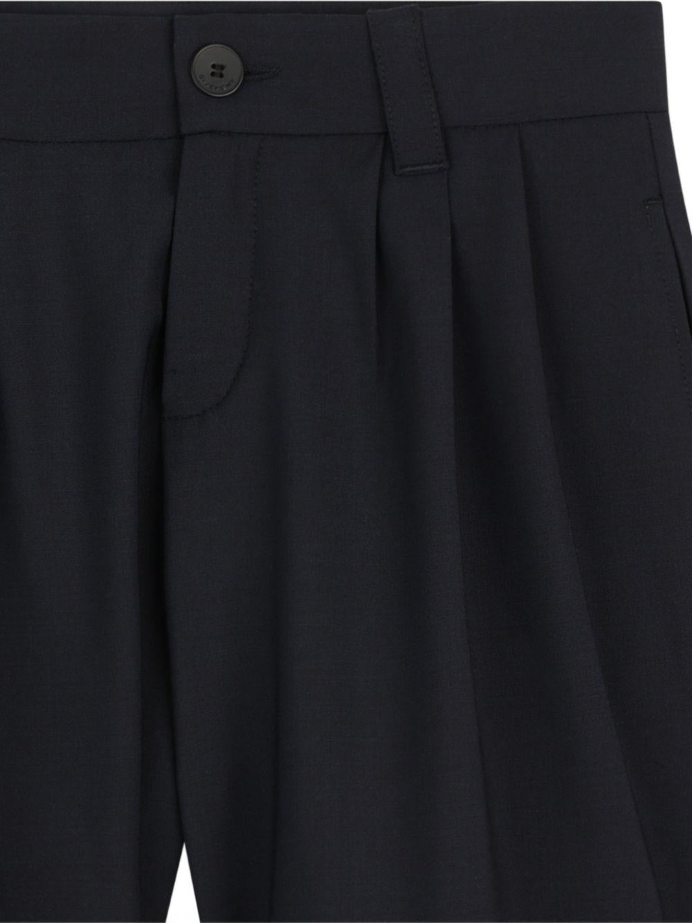 Shorts per bambino Givenchy Kids blu con pieghe - Rubino Kids