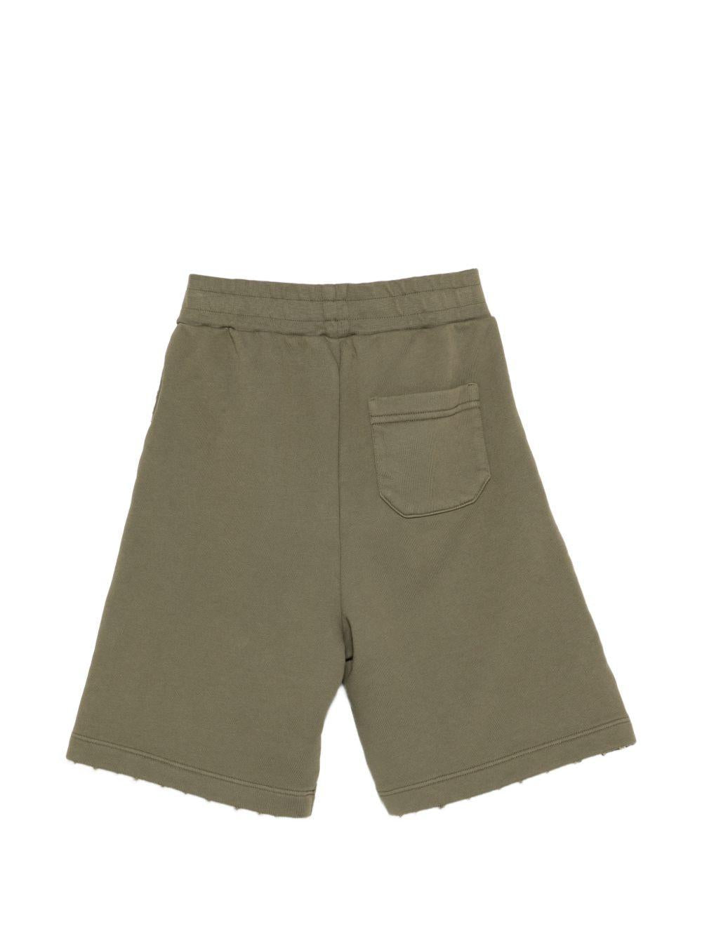 Shorts per bambino Golden Goose Kids verde con vita elasticizzata - Rubino Kids