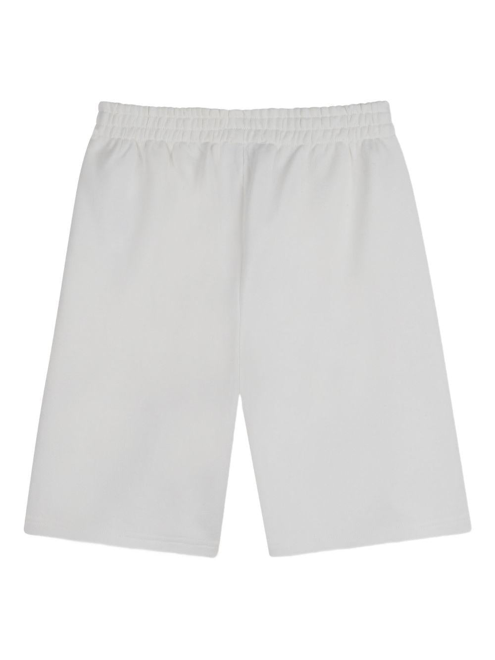 Shorts per bambino Kenzo Kids bianco con stampa logo - Rubino Kids