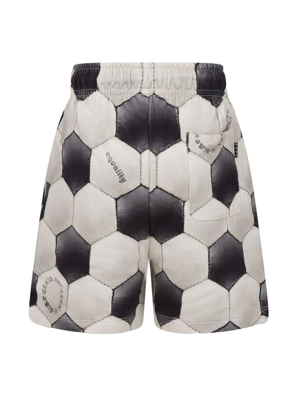 Shorts per bambino Molo beige con motivo football - Rubino Kids