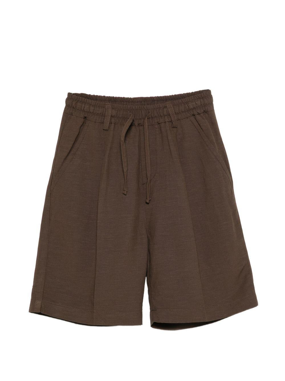 Shorts per bambino Paolo Pecora Kids marrone con coulisse - Rubino Kids