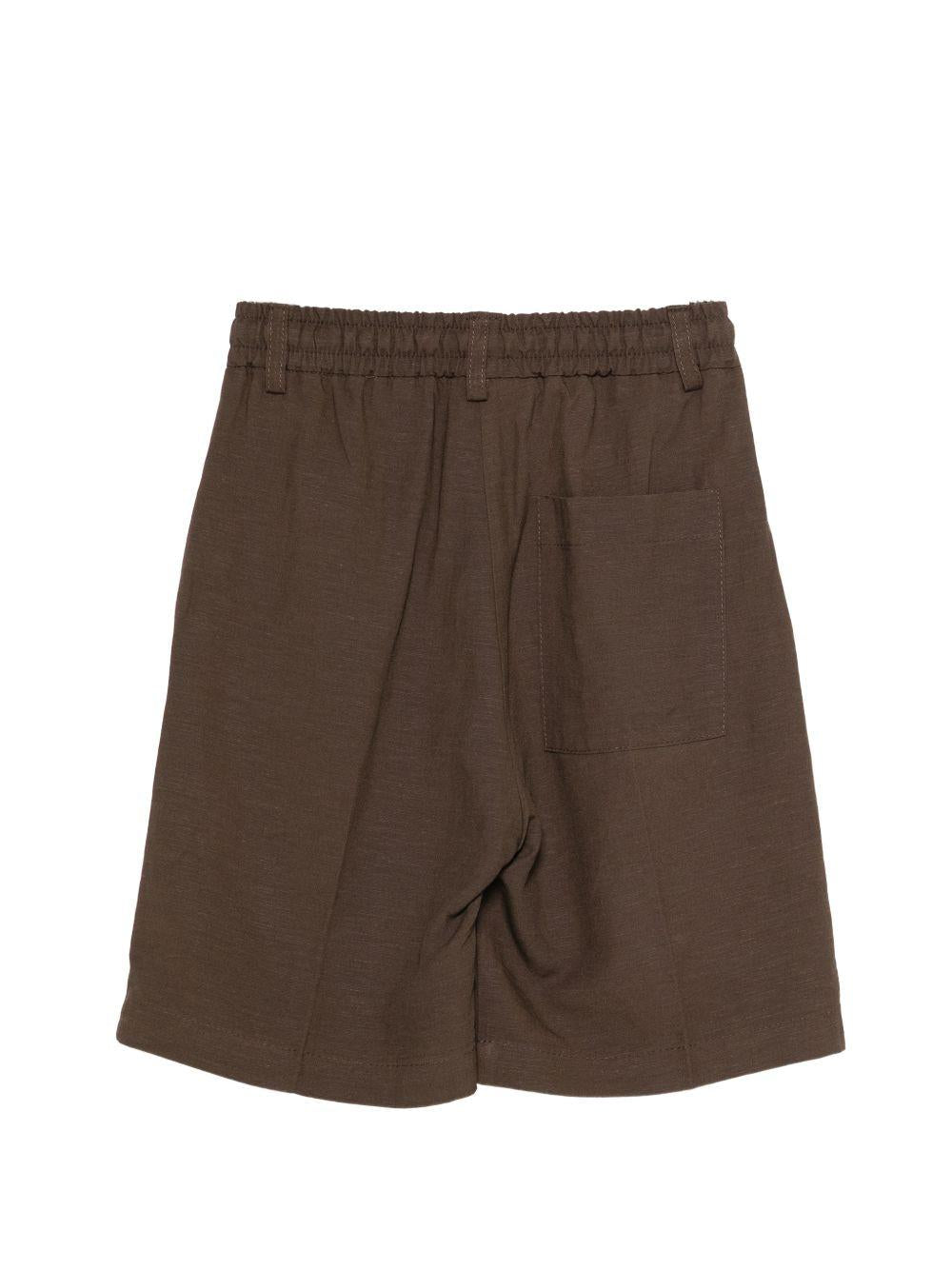 Shorts per bambino Paolo Pecora Kids marrone con coulisse - Rubino Kids