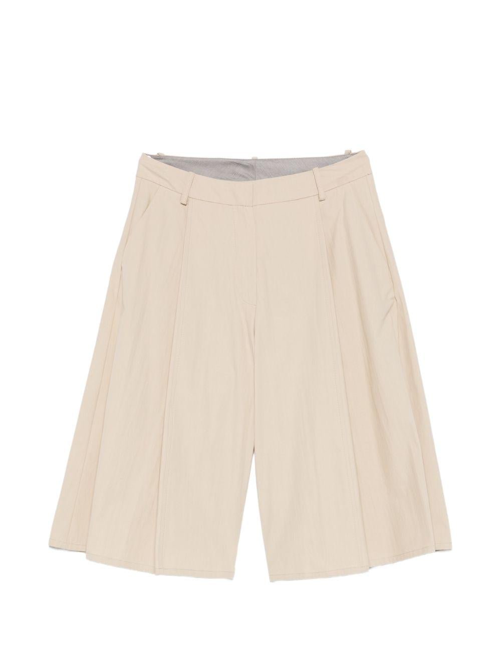 Shorts per donna Alysi beige con design plissettato - Rubino Kids