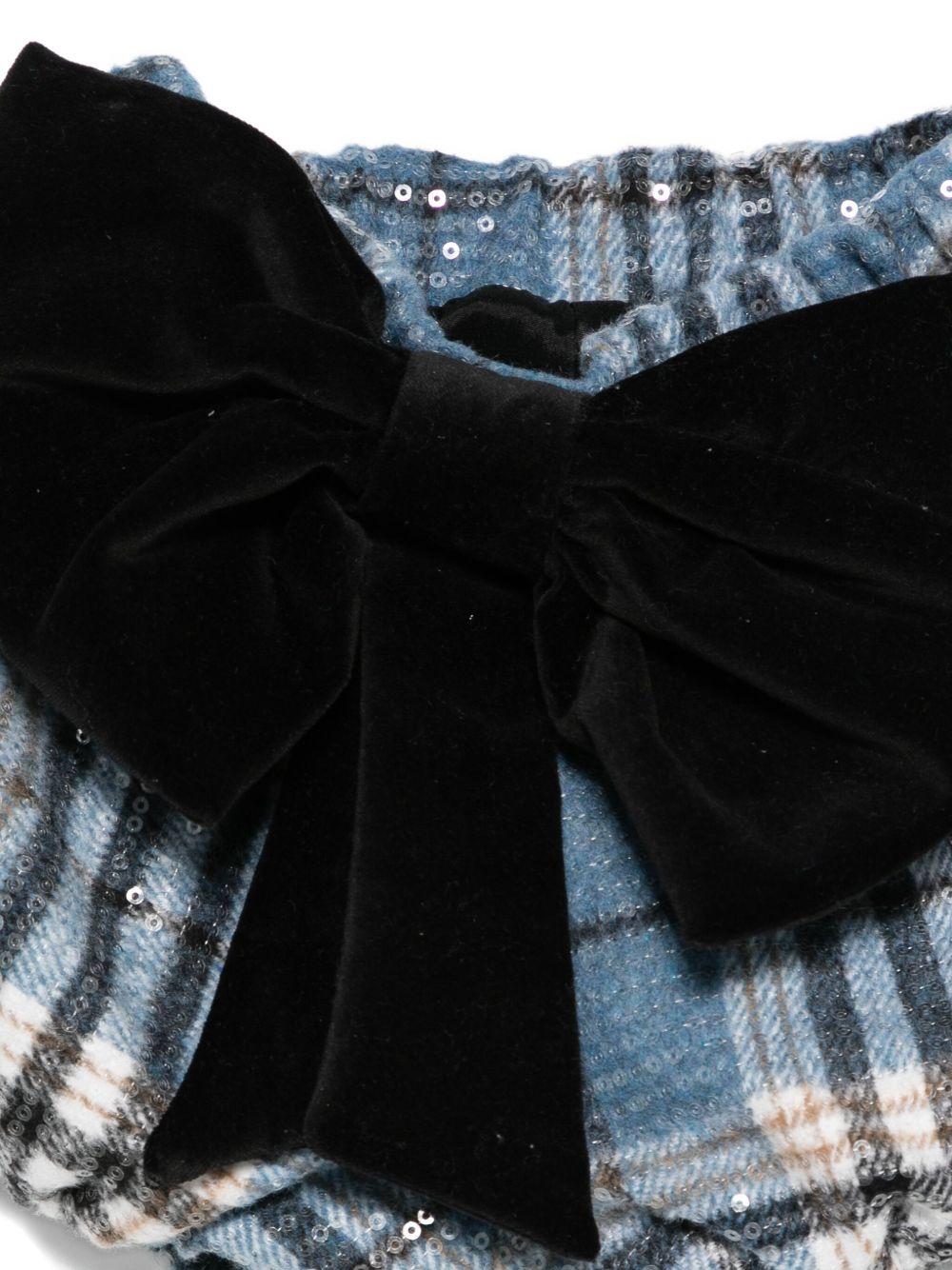 Shorts per neonata A'lapage azzurri con motivo a quadri - Rubino Kids