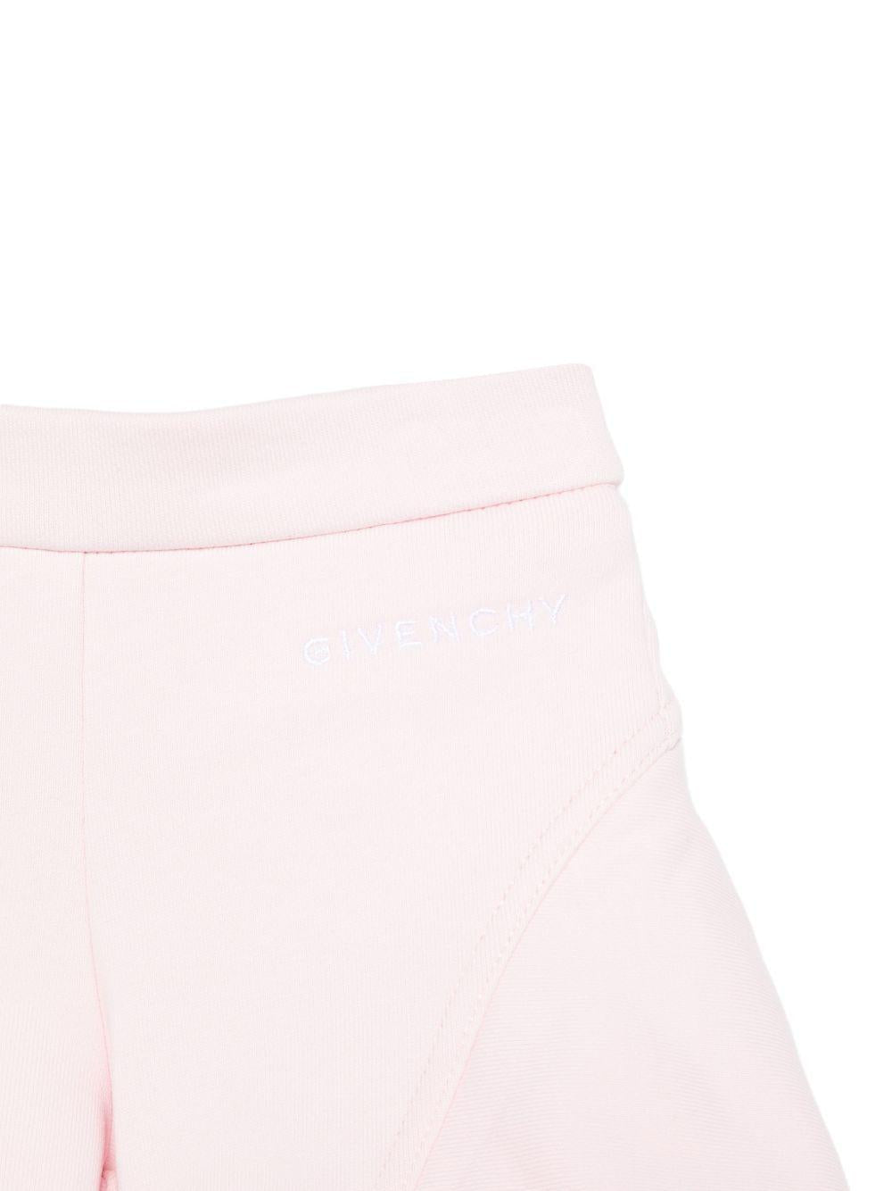 Shorts per neonata Givenchy Kids rosa con vita elasticizzata - Rubino Kids