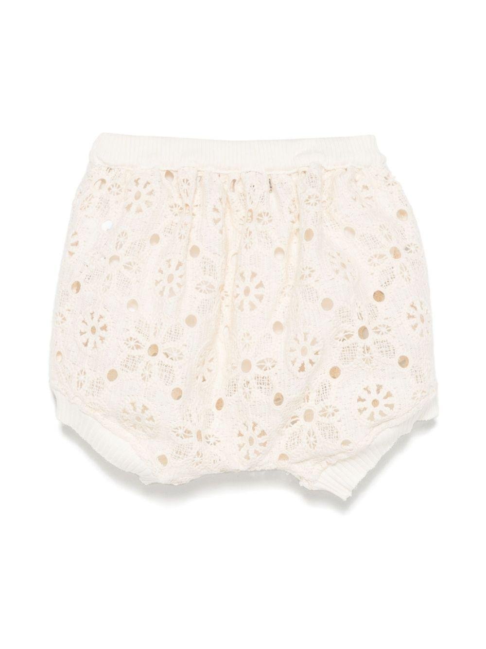 Shorts per neonata JESURUM BABY Leila beige con ricamo - Rubino Kids