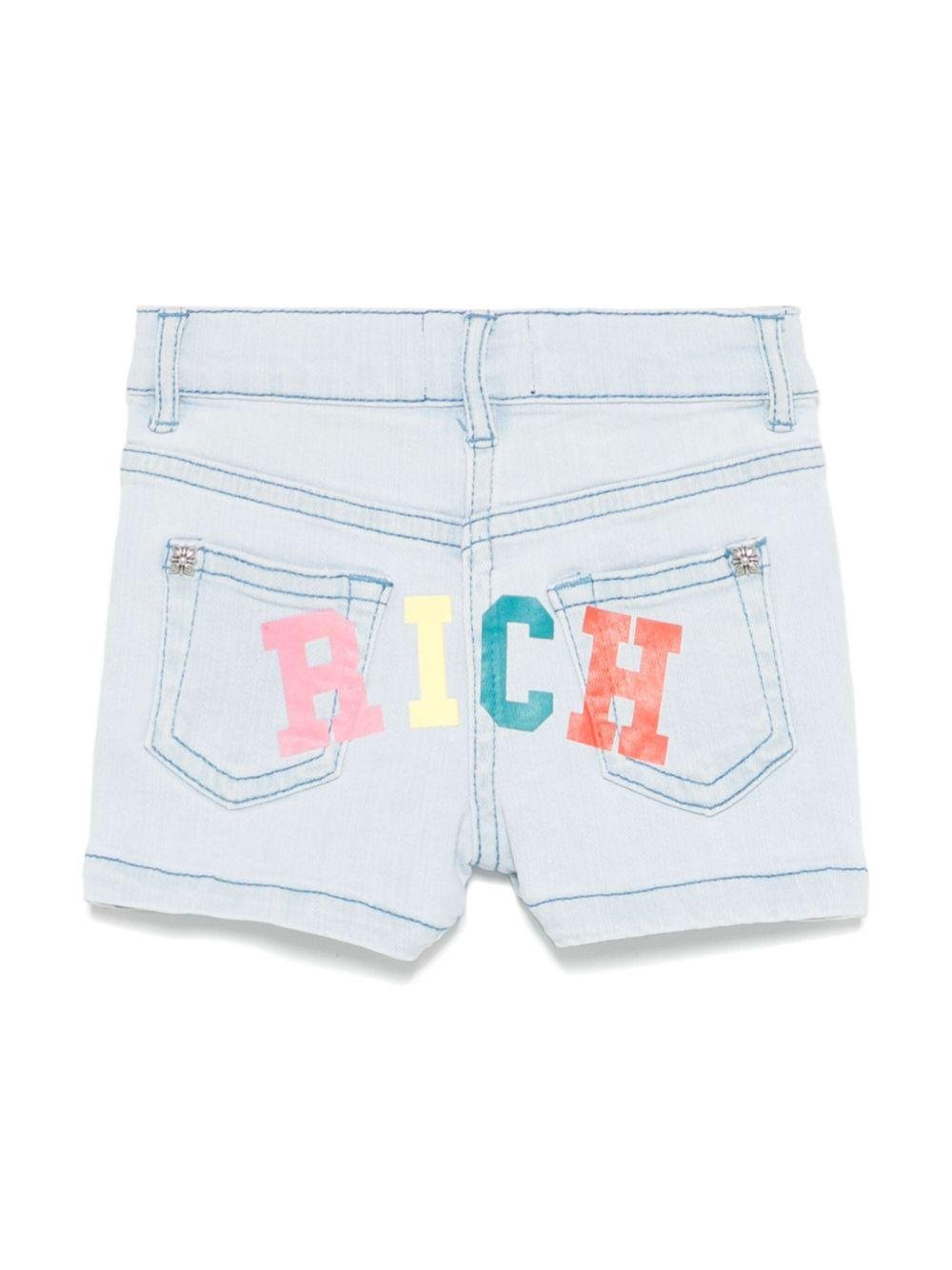 Shorts per neonata John Richmond Junior in denim azzurro - Rubino Kids