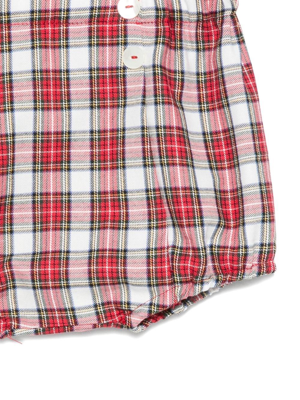 Shorts per neonata Mariella Ferrari rosso e bianco con motivo a quadri - Rubino Kids