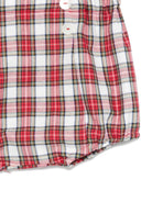 Shorts per neonata Mariella Ferrari rosso e bianco con motivo a quadri - Rubino Kids