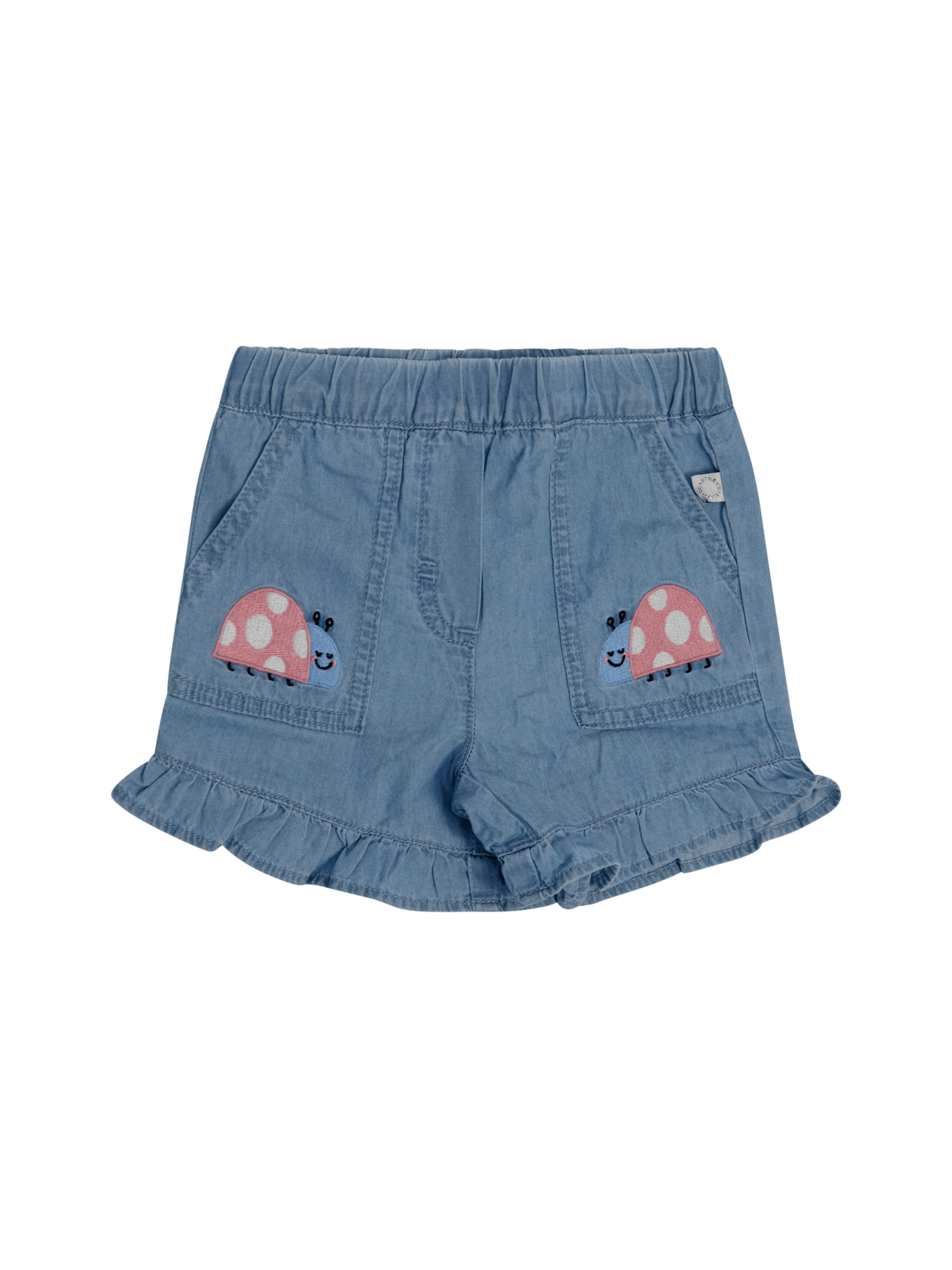 Shorts per neonata Stella McCartney Kids denim con stampa coccinelle - Rubino Kids