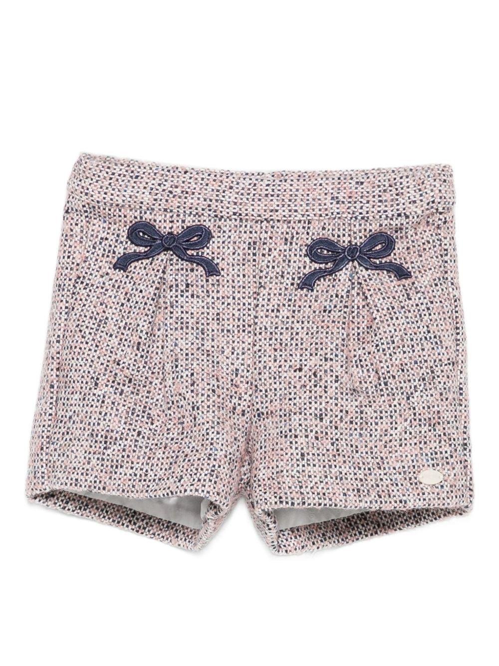 Shorts per neonata Tartine Et Chocolat rosa con dettaglio fiocco - Rubino Kids