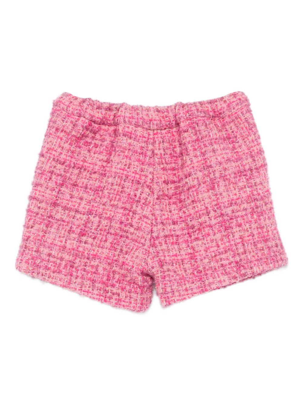 Shorts per neonata Tartine Et Chocolat rosa con trama in tweed - Rubino Kids