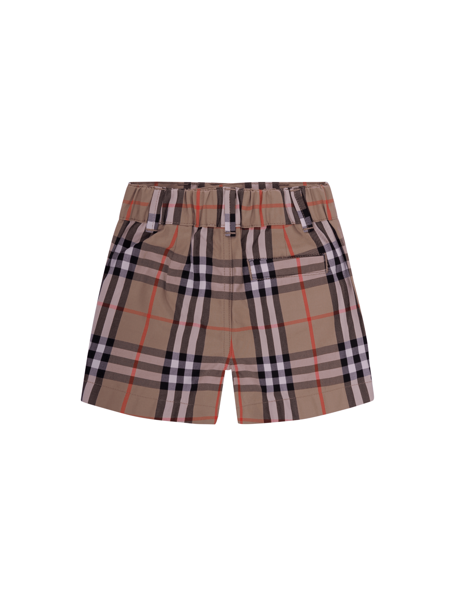 Shorts per neonati Burberry Kids beige con caratteristico motivo Vintage Check all - over - Rubino Kids