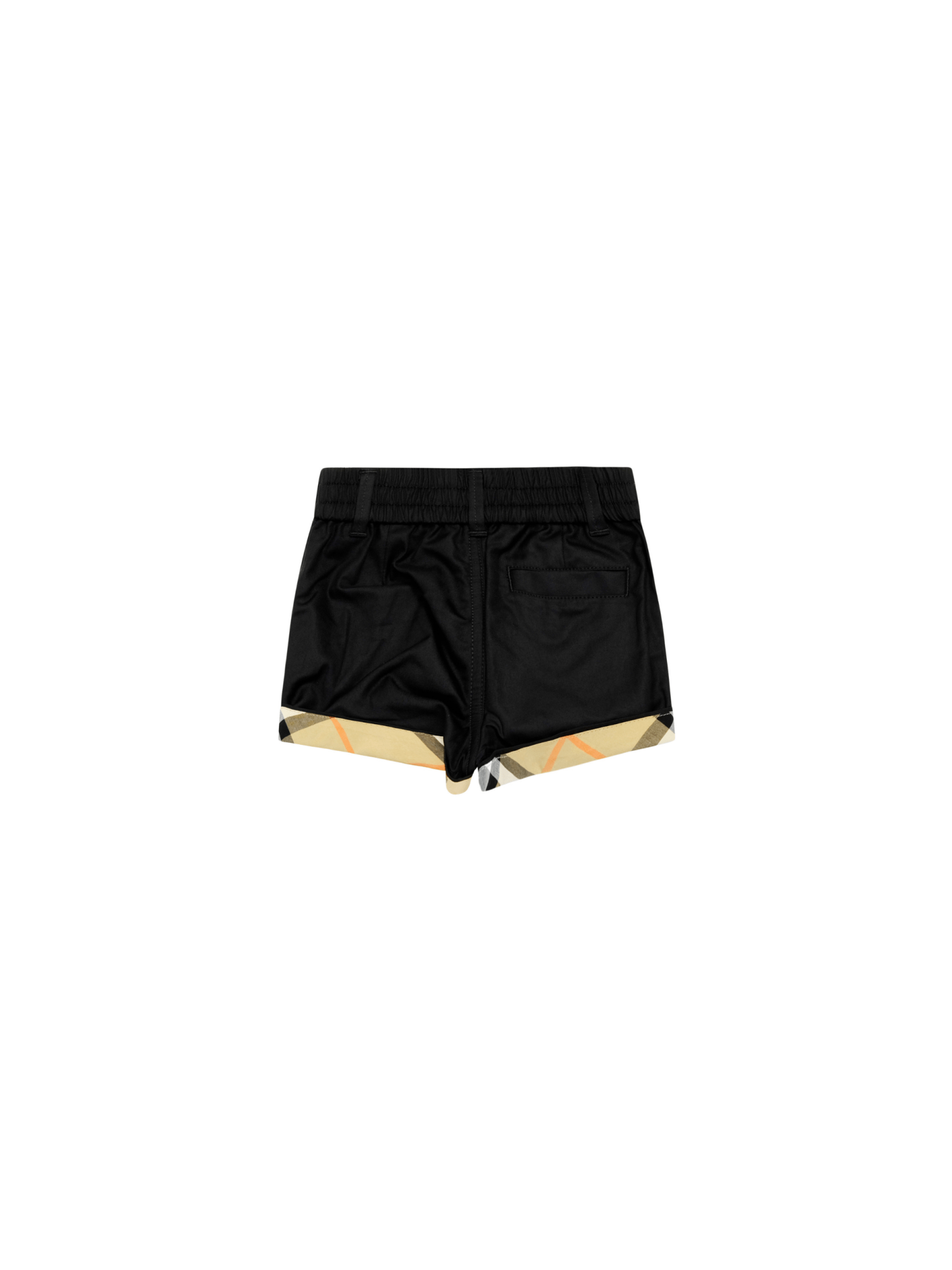 Shorts per neonato Burberry Kids nero con motivo Vintage Check - Rubino Kids