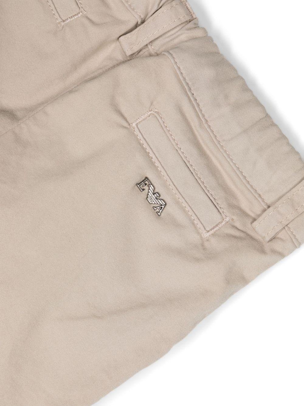 Shorts per neonato Emporio Armani Kids beige con vita elasticizzata - Rubino Kids