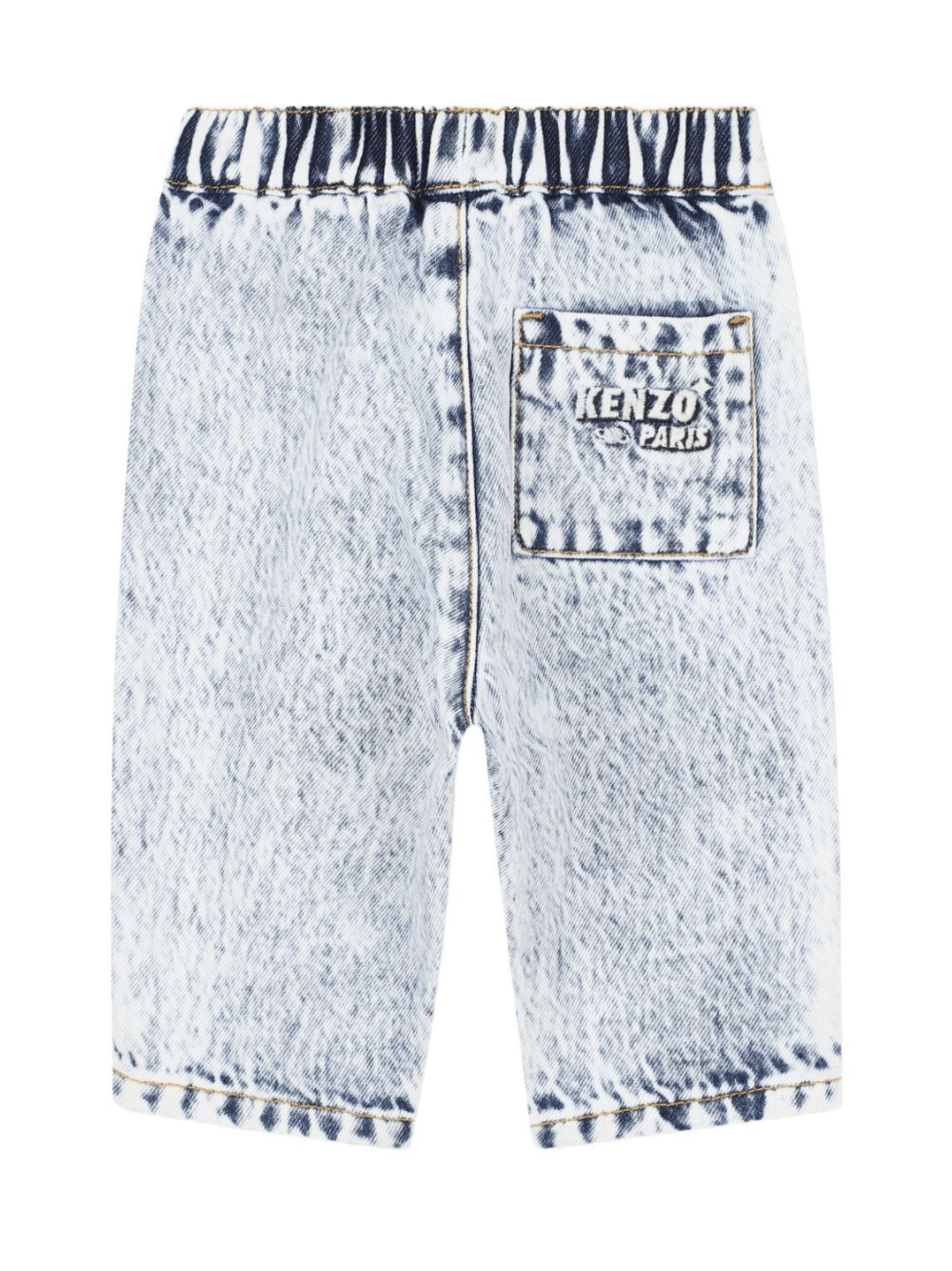 Shorts per neonato Kenzo Kids denim con vita elasticizzata - Rubino Kids