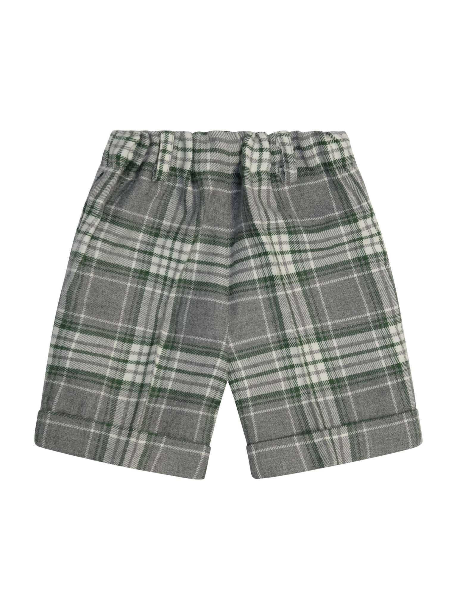 Shorts per neonato Paio Crippa multicolor con motivo a quadri - Rubino Kids