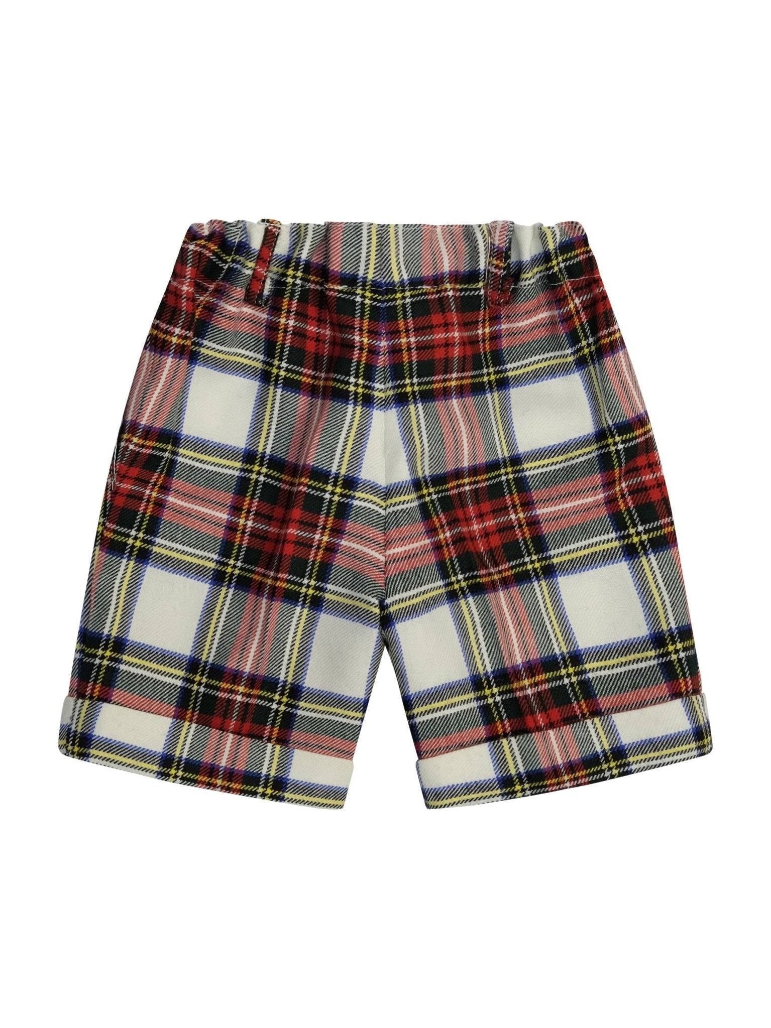 Shorts per neonato Paio Crippa multicolore con motivo a quadri - Rubino Kids