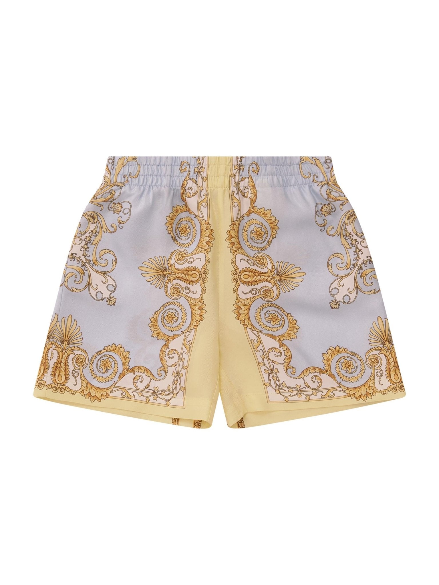 Shorts per neonato Versace Kids bianco con decorazioni oro - Rubino Kids
