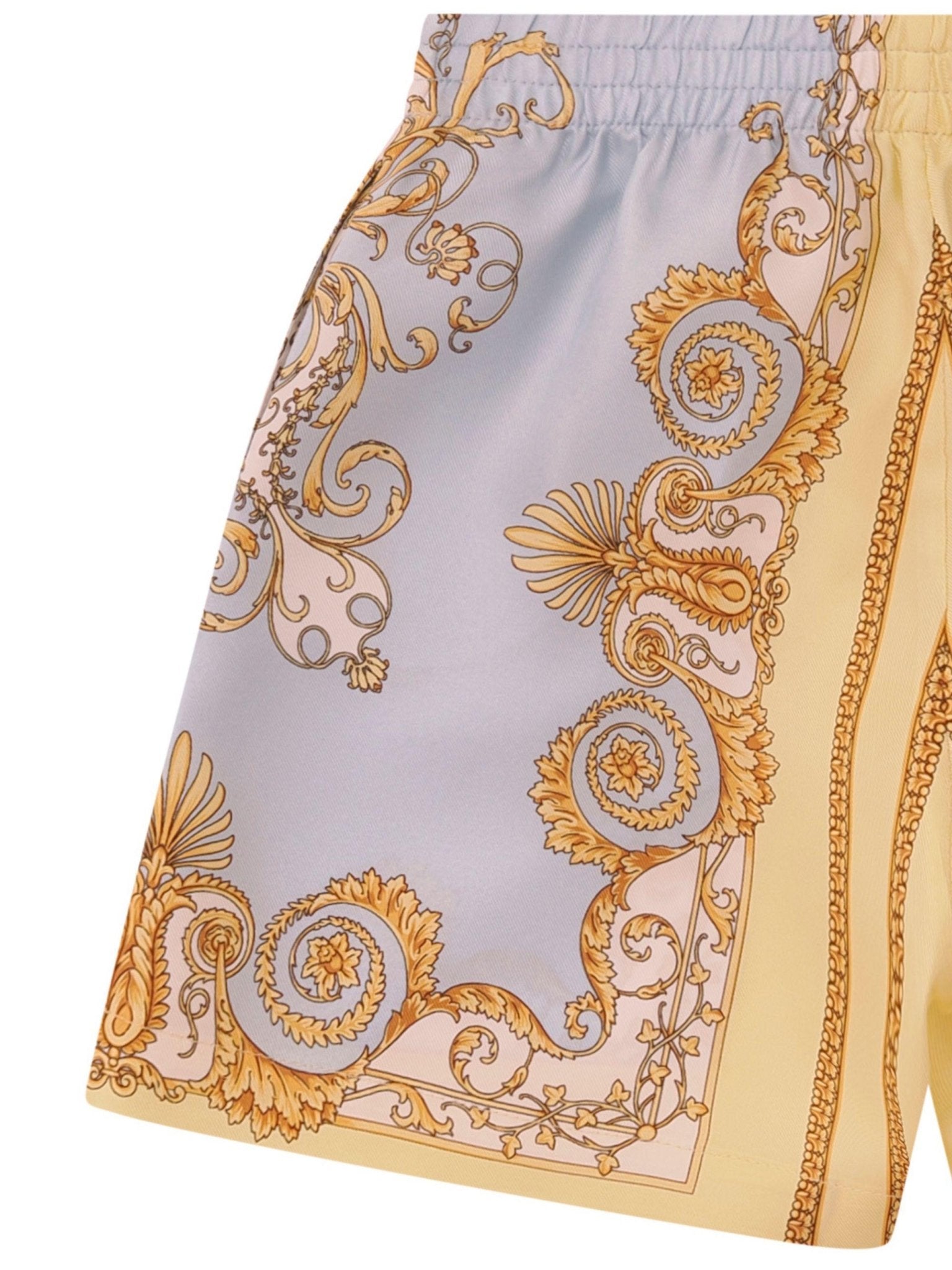 Shorts per neonato Versace Kids bianco con decorazioni oro - Rubino Kids