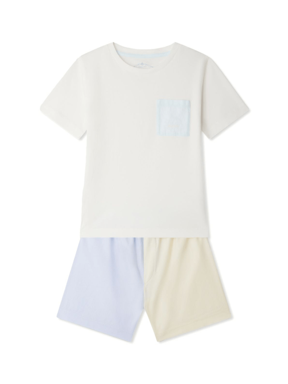 Shorts pigiama per bambino Bonpoint Etin bianco con design color - block - Rubino Kids