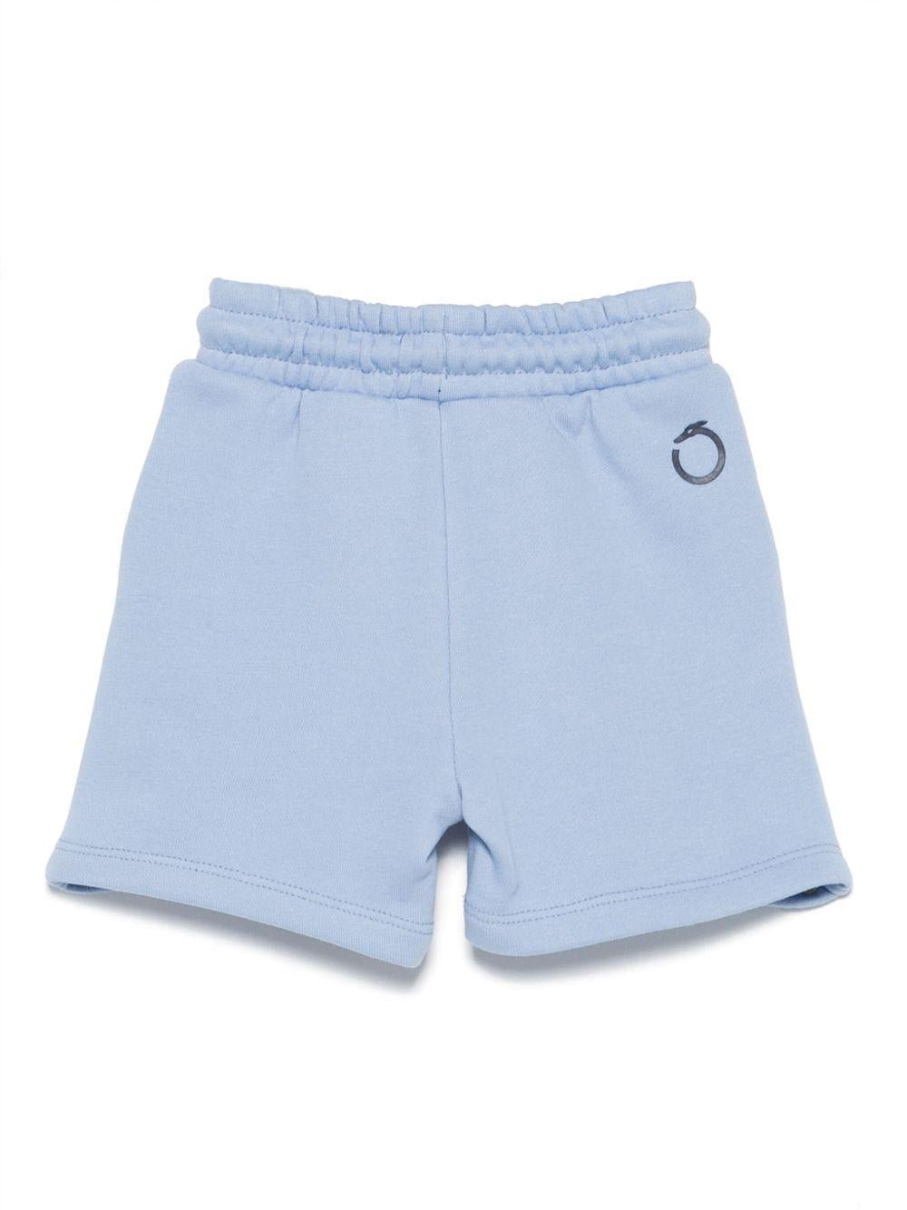 Shorts sportivi per neonato TRUSSARDI JUNIOR azzurro con logo - Rubino Kids