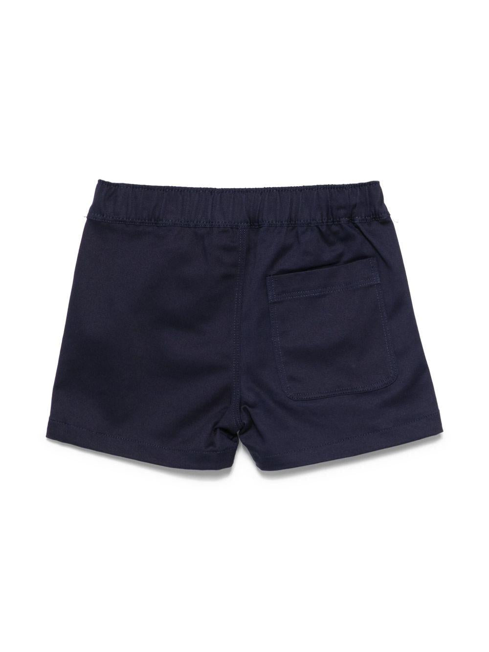 Shorts Teddy Bear per neonato Moschino Kids blu con tasca posteriore - Rubino Kids