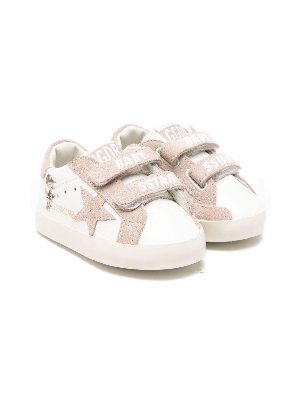Sneakers Baby School per neonati Golden Goose Kids beige con applicazione a stella - Rubino Kids