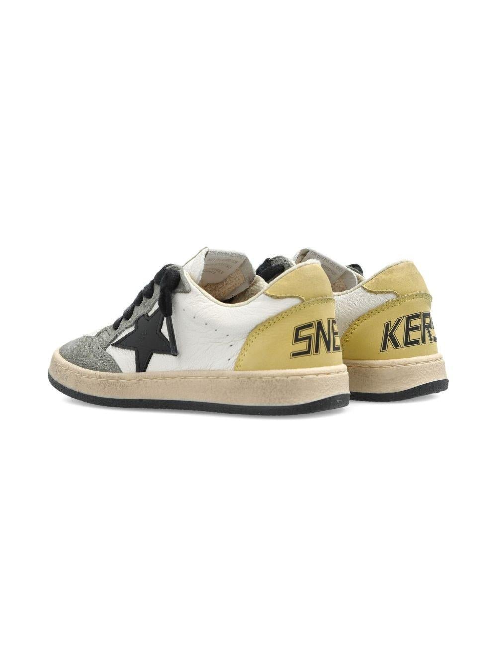 Sneakers Ball Star per bambino Golden Goose Kids grigie con inserti in pelle scamosciata - Rubino Kids