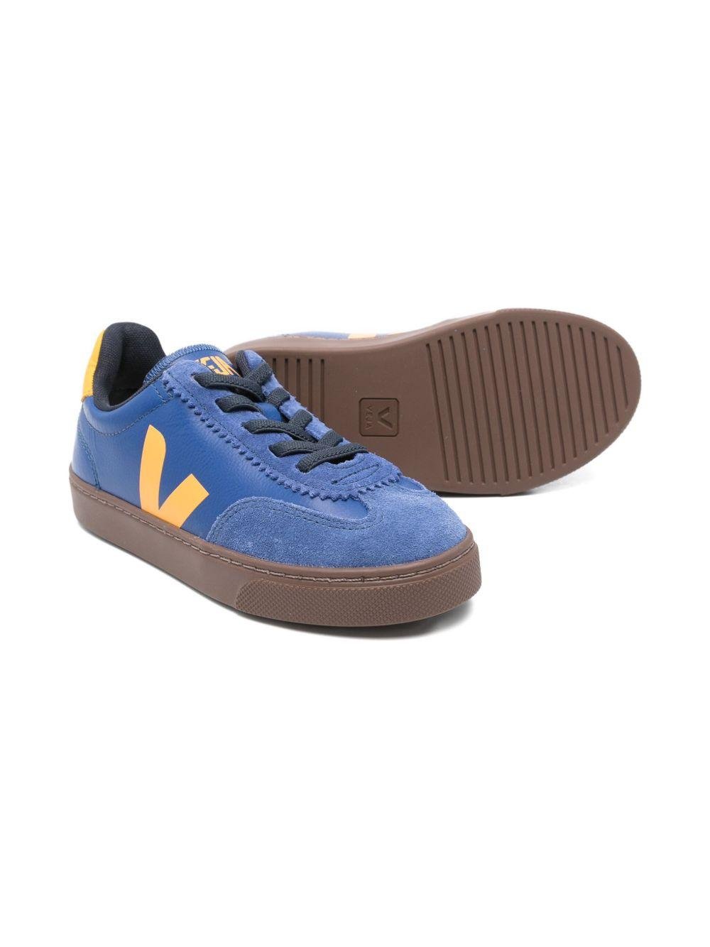 Sneakers basse per bambino VEJA Kids blu con logo Volley - Rubino Kids