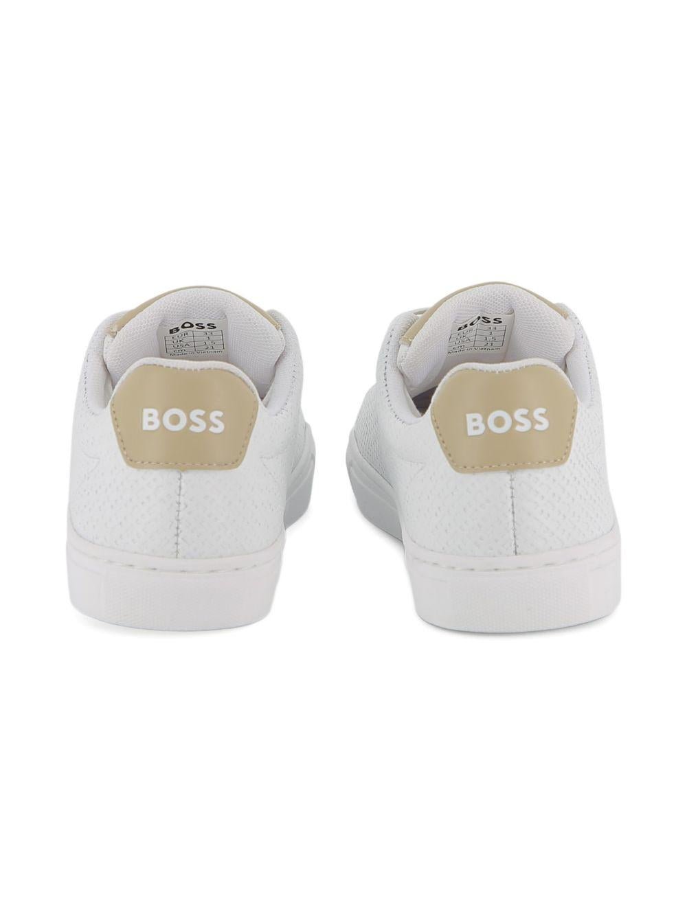 Sneakers da bambino Boss Kids bianche con lacci - Rubino Kids