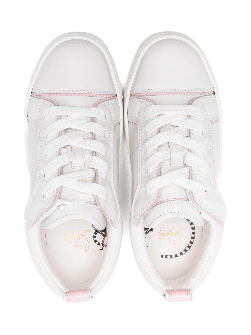 Sneakers Funnyto per bambini Christian Louboutin Kids bianco con inserti - Rubino Kids
