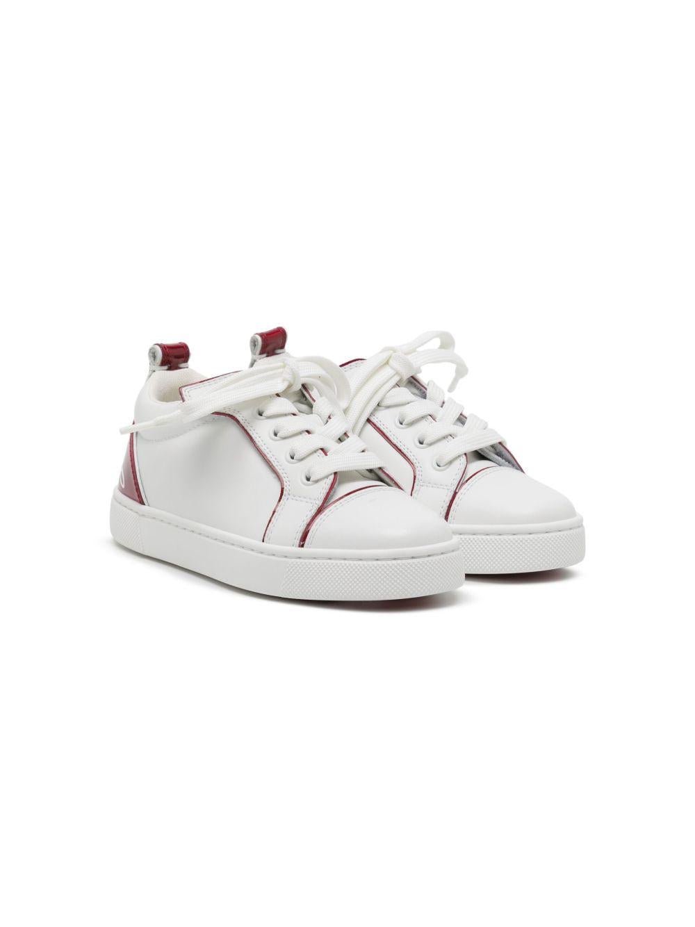 Sneakers Funnyto per bambini Christian Louboutin Kids bianco con inserti - Rubino Kids