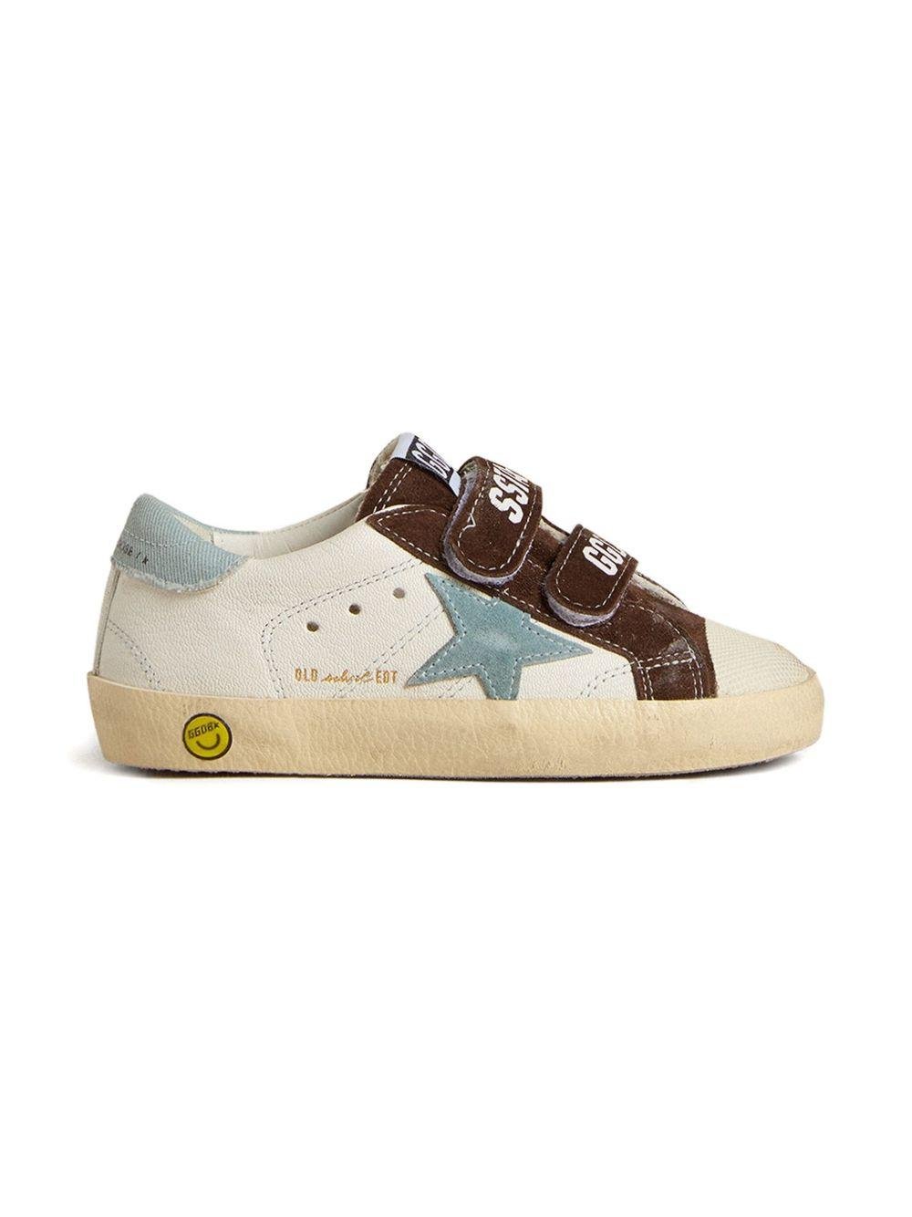 Sneakers Old School per bambino Golden Goose Kids beige con inserti in pelle scamosciata - Rubino Kids