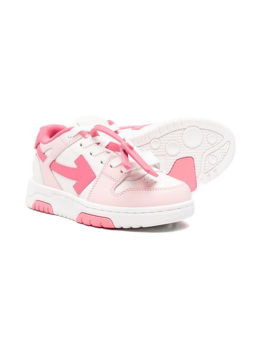 Sneakers "Out of Office" per bambina Off - White Kids rosa con toppa con logo - Rubino Kids